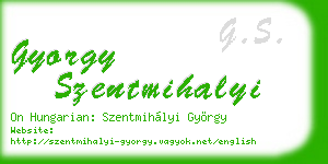 gyorgy szentmihalyi business card