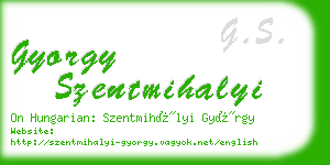 gyorgy szentmihalyi business card